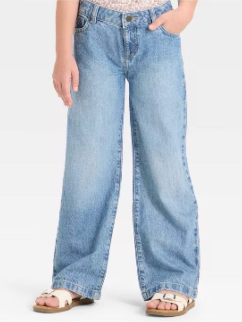 Girls size 6 Cat & Jack children's wide-leg denim jeans